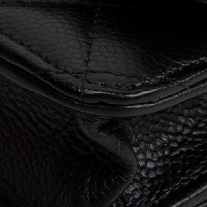 CHANEL Quilted Caviar Wallet on Chain