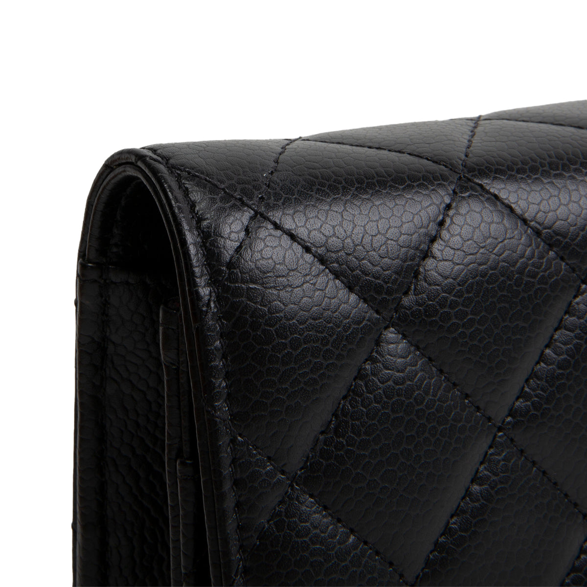 CHANEL Quilted Caviar Wallet on Chain