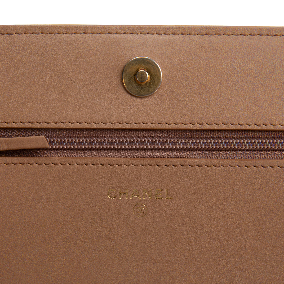 CHANEL Boy Quilted Caviar Wallet on Chain