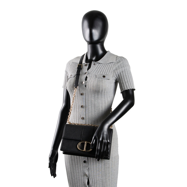 DIOR Embossed 30 Montaigne Chain Flap Bag