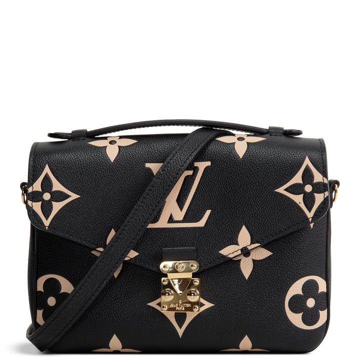 LOUIS VUITTON Empreinte Monogram Giant Pochette Metis - Black &amp; Cream