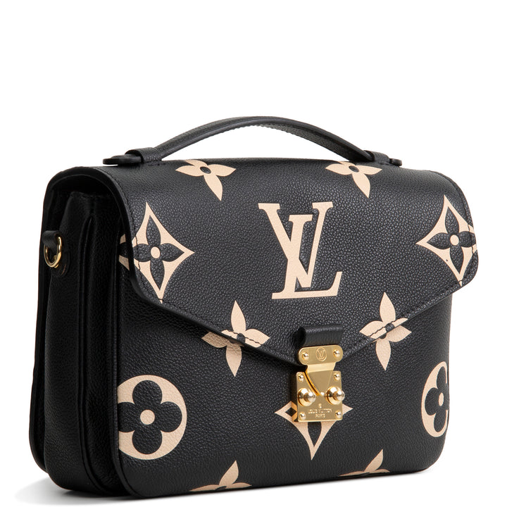 LOUIS VUITTON Empreinte Monogram Giant Pochette Metis - Black &amp; Cream