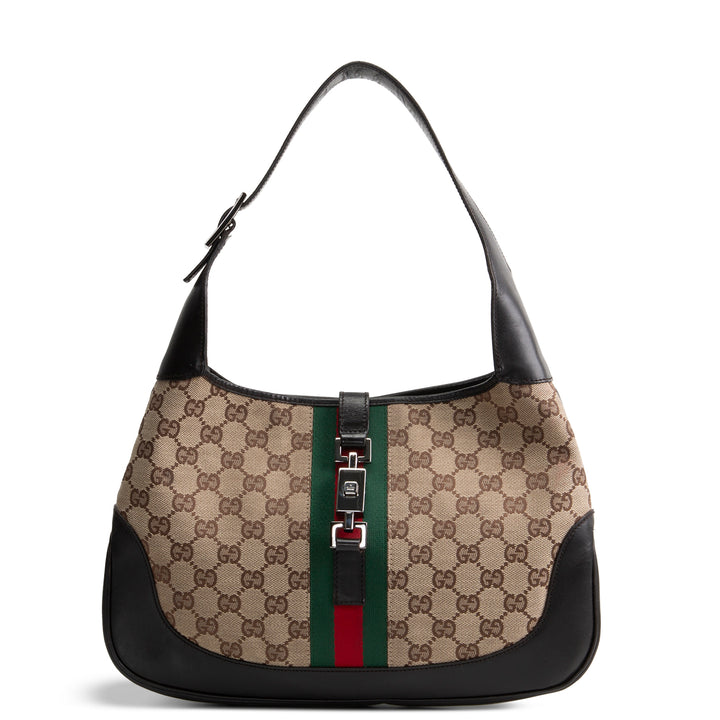 GUCCI Vintage GG Canvas Jackie Shoulder Bag