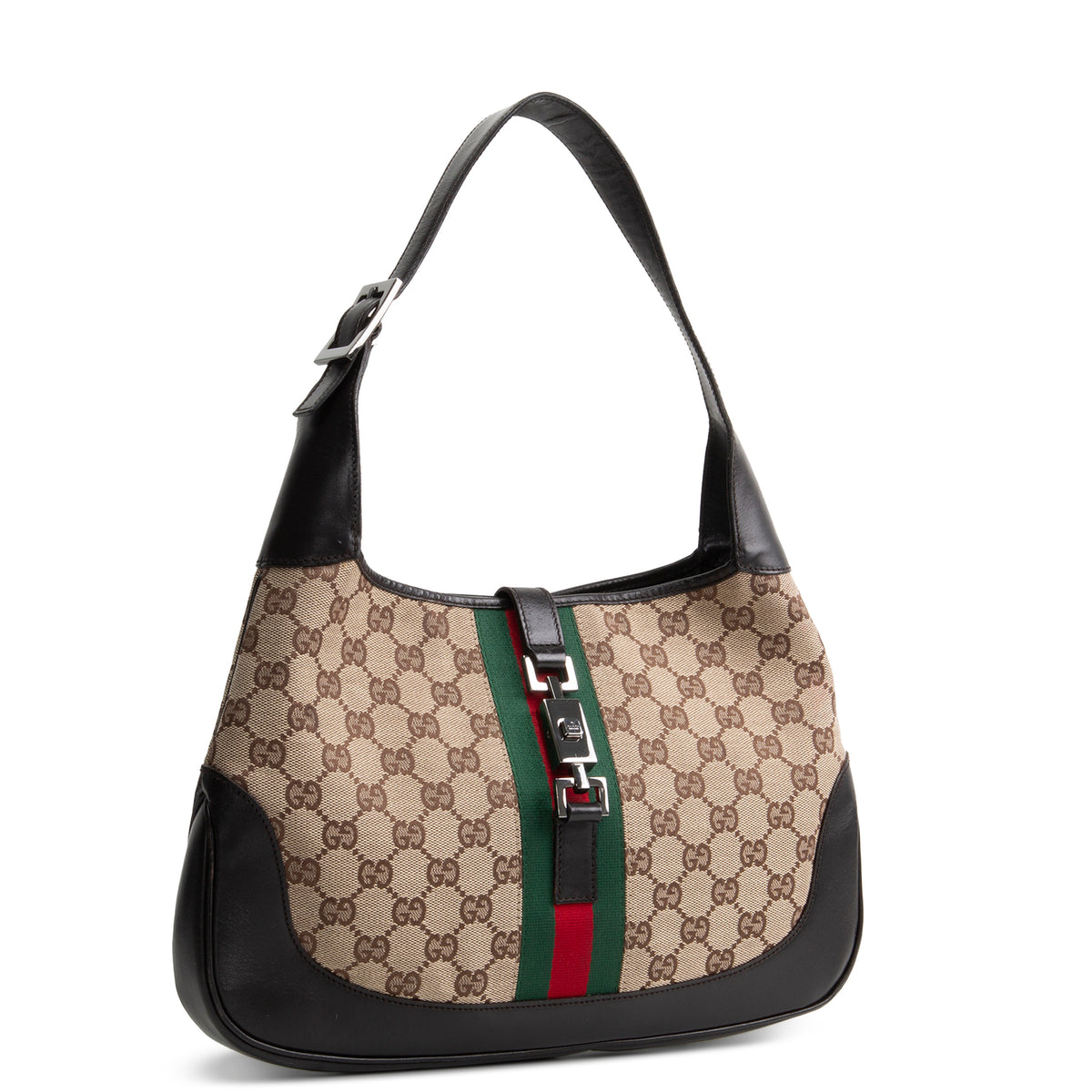GUCCI Vintage GG Canvas Jackie Shoulder Bag
