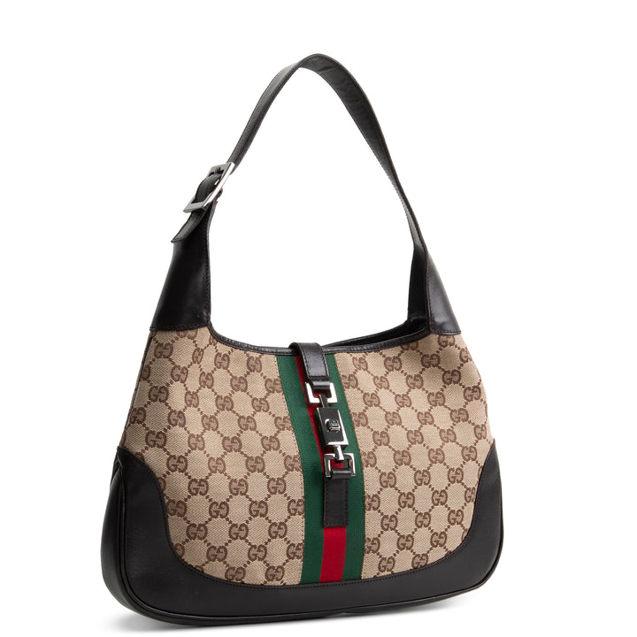 GUCCI Vintage GG Canvas Jackie Shoulder Bag