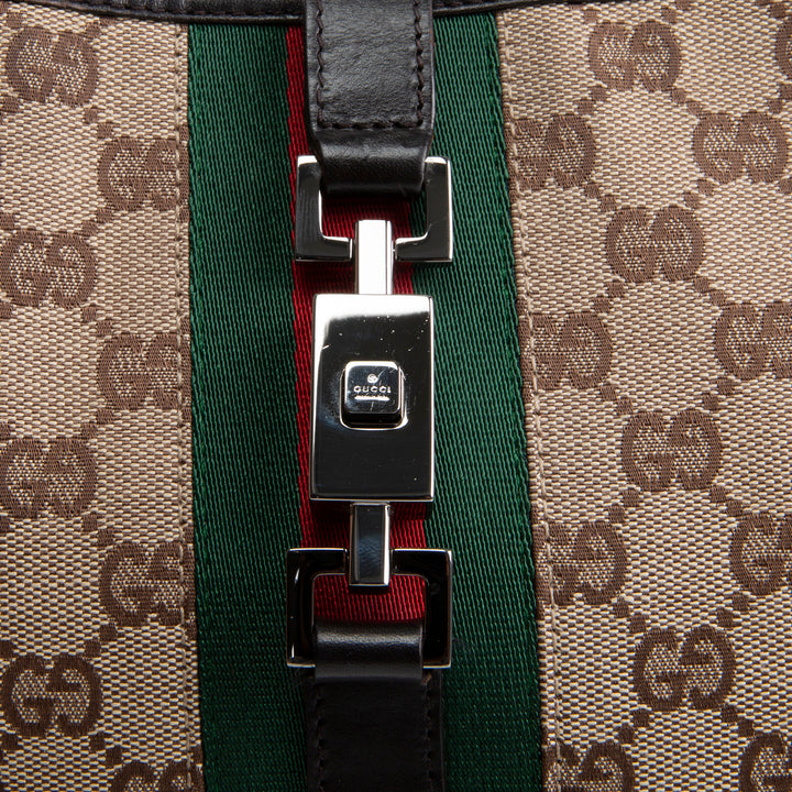 GUCCI Vintage GG Canvas Jackie Shoulder Bag