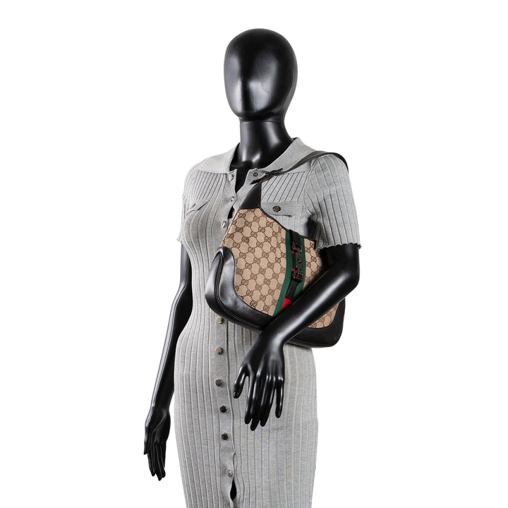 GUCCI Vintage GG Canvas Jackie Shoulder Bag