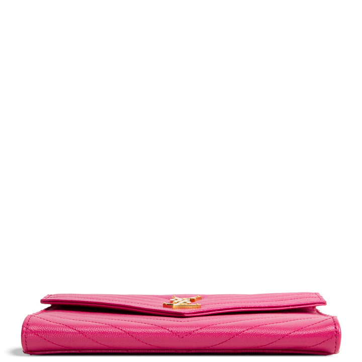 SAINT LAURENT Cassandre Flap Wristlet - Pink