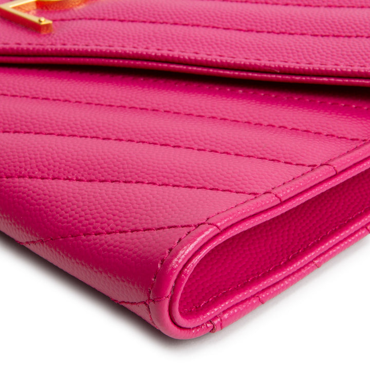 SAINT LAURENT Cassandre Flap Wristlet - Pink