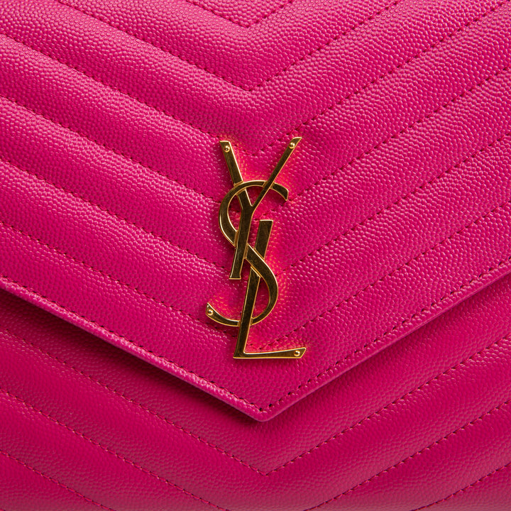 SAINT LAURENT Cassandre Flap Wristlet - Pink
