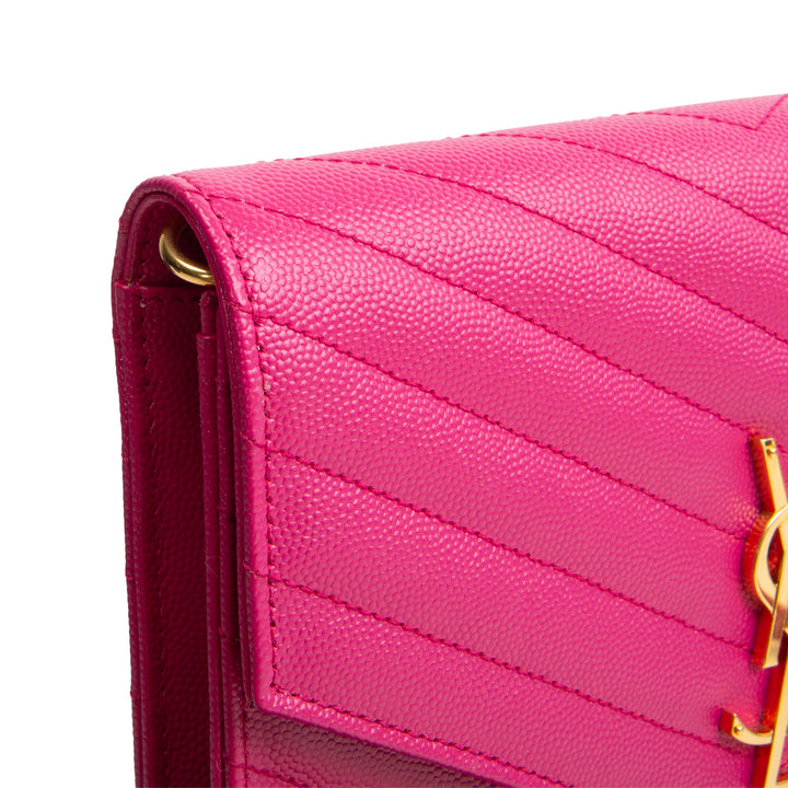 SAINT LAURENT Cassandre Flap Wristlet - Pink