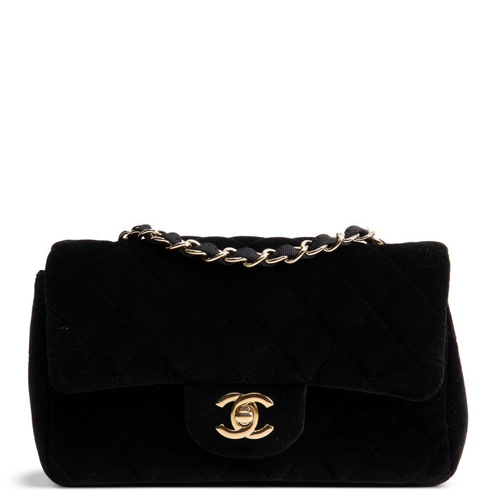 CHANEL Classic Velvet Rectangular Mini Flap Bag