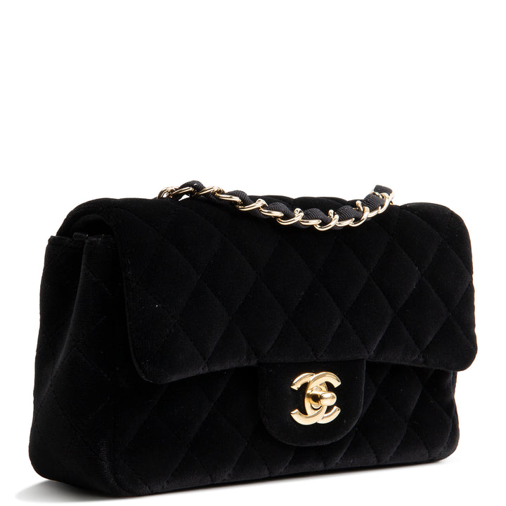 CHANEL Classic Velvet Rectangular Mini Flap Bag