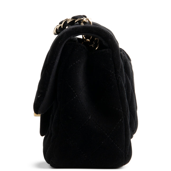 CHANEL Classic Velvet Rectangular Mini Flap Bag
