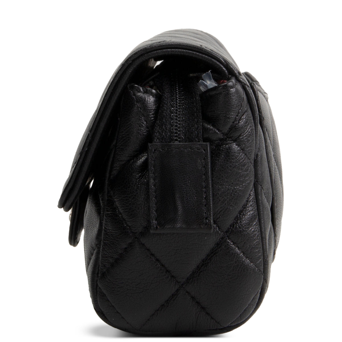 CHANEL Lambskin Quilted Flap Cosmetic Case - Black