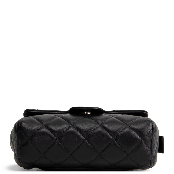 CHANEL Lambskin Quilted Flap Cosmetic Case - Black