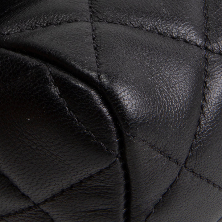 CHANEL Lambskin Quilted Flap Cosmetic Case - Black
