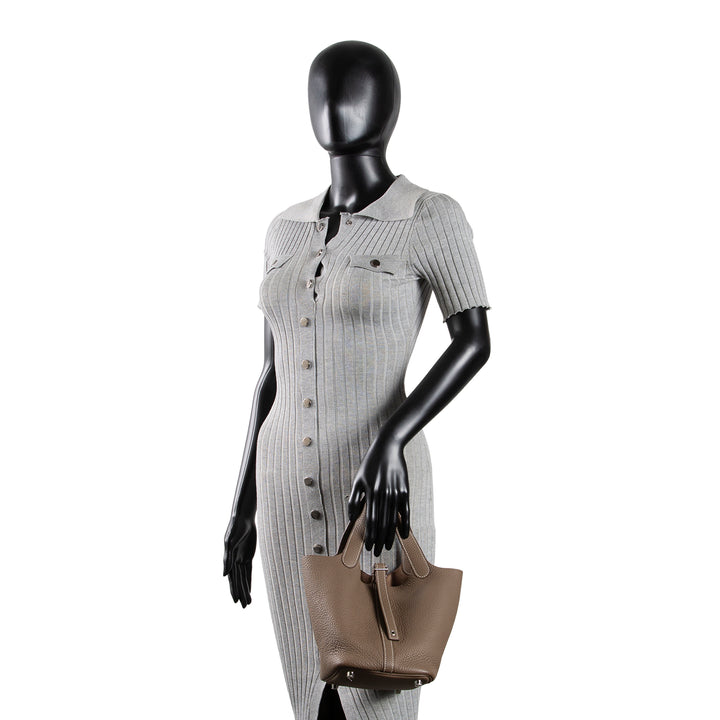 HERMES Clemence Picotin Lock 18 - Taupe