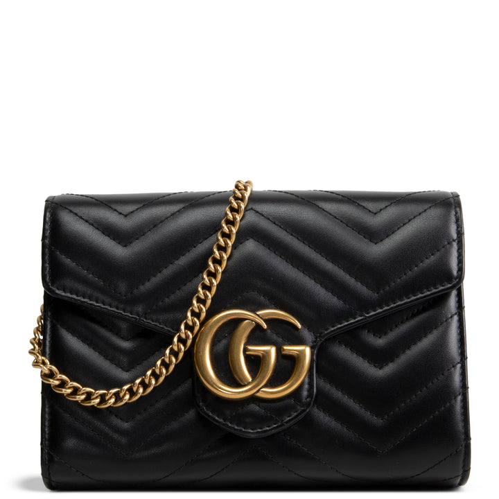 GUCCI Matelasse GG Marmont Wallet on Chain