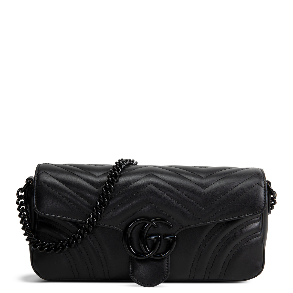 GUCCI GG Marmont Shoulder Bag - Black