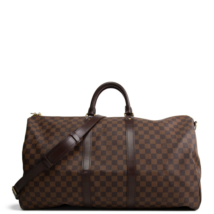 LOUIS VUITTON Damier Ebene Keepall Bandouliere 55