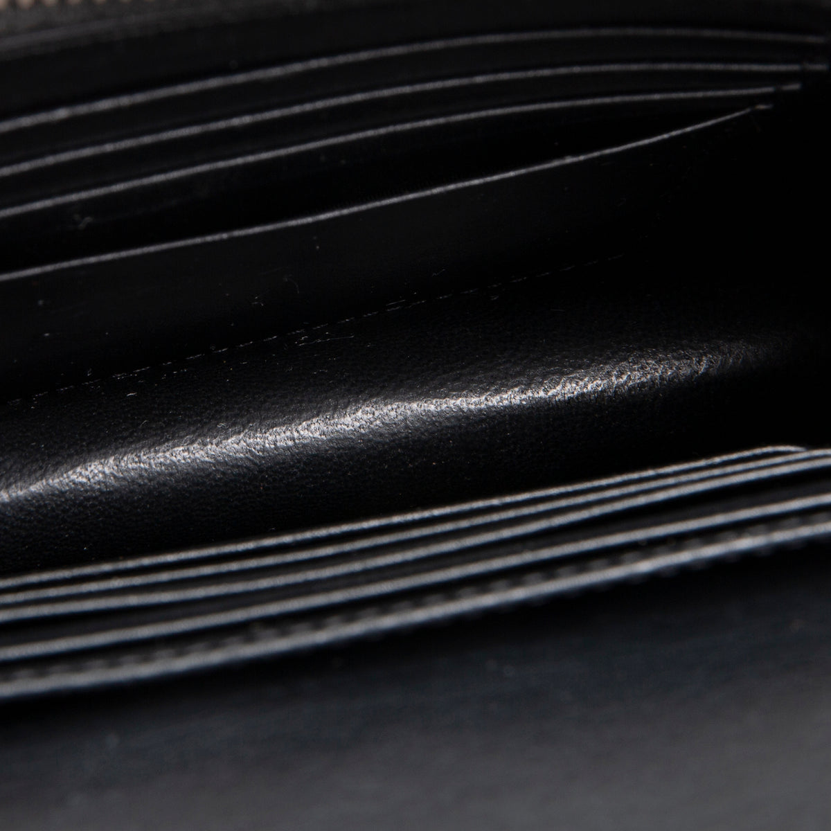 SAINT LAURENT Croc Embossed Mini Sunset - Black