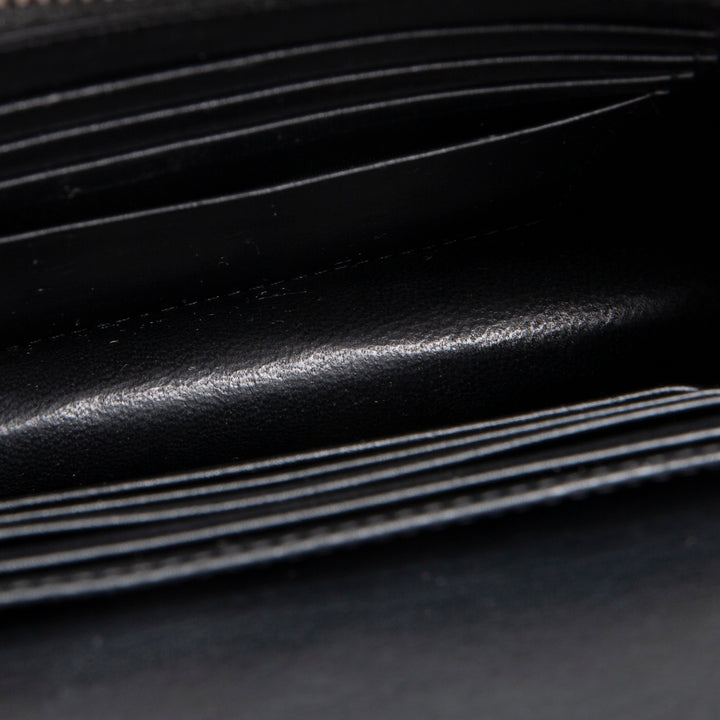 SAINT LAURENT Croc Embossed Mini Sunset - Black