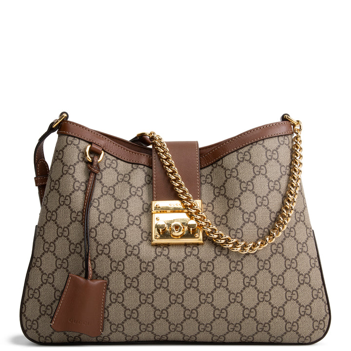 GUCCI Padlock GG Supreme Medium Shoulder Bag