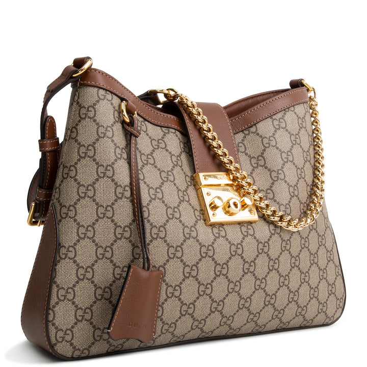 GUCCI Padlock GG Supreme Medium Shoulder Bag