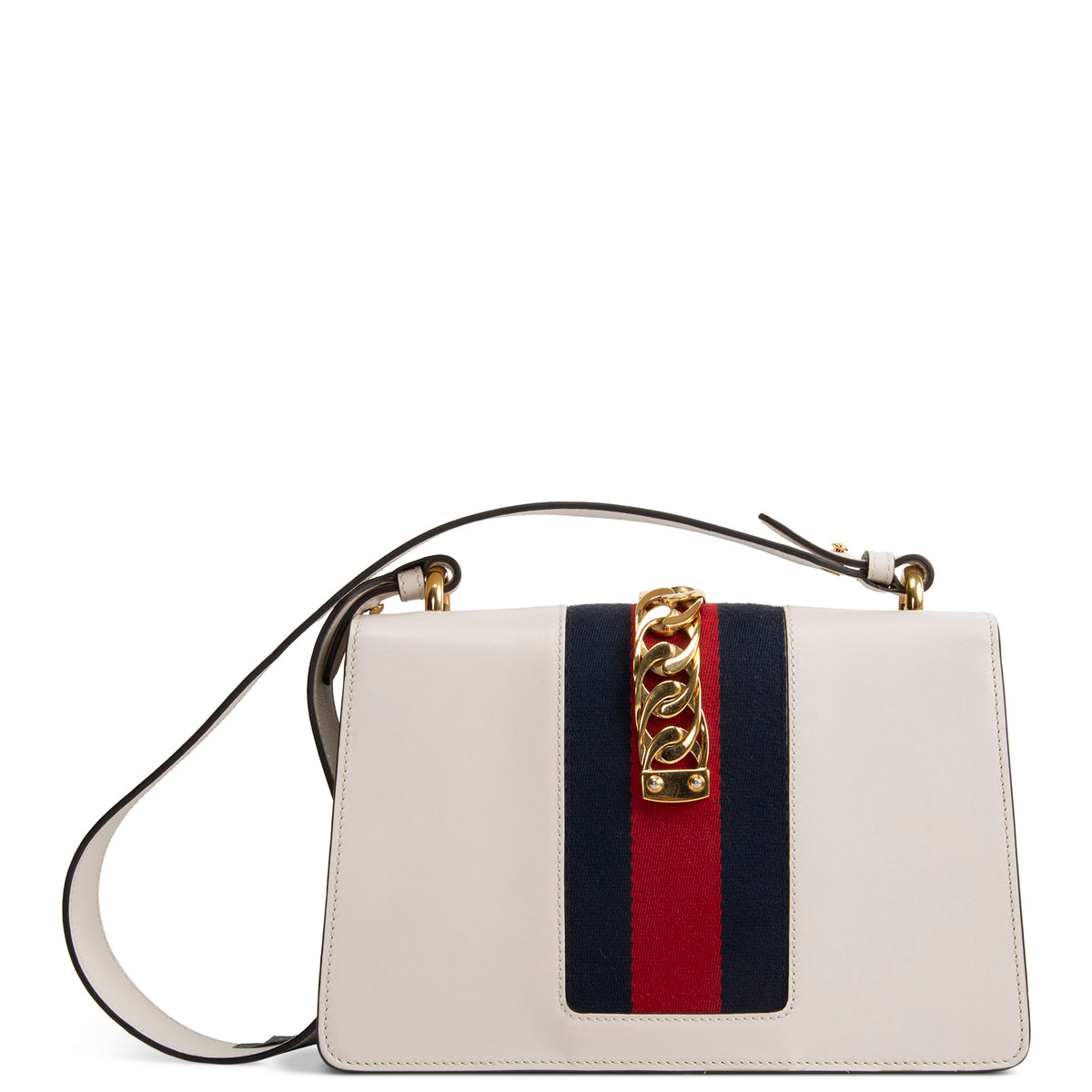 GUCCI Small Embroidered Sylvie - White