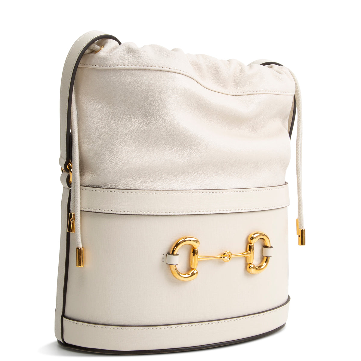 GUCCI Leather Horsebit Bucket Bag
