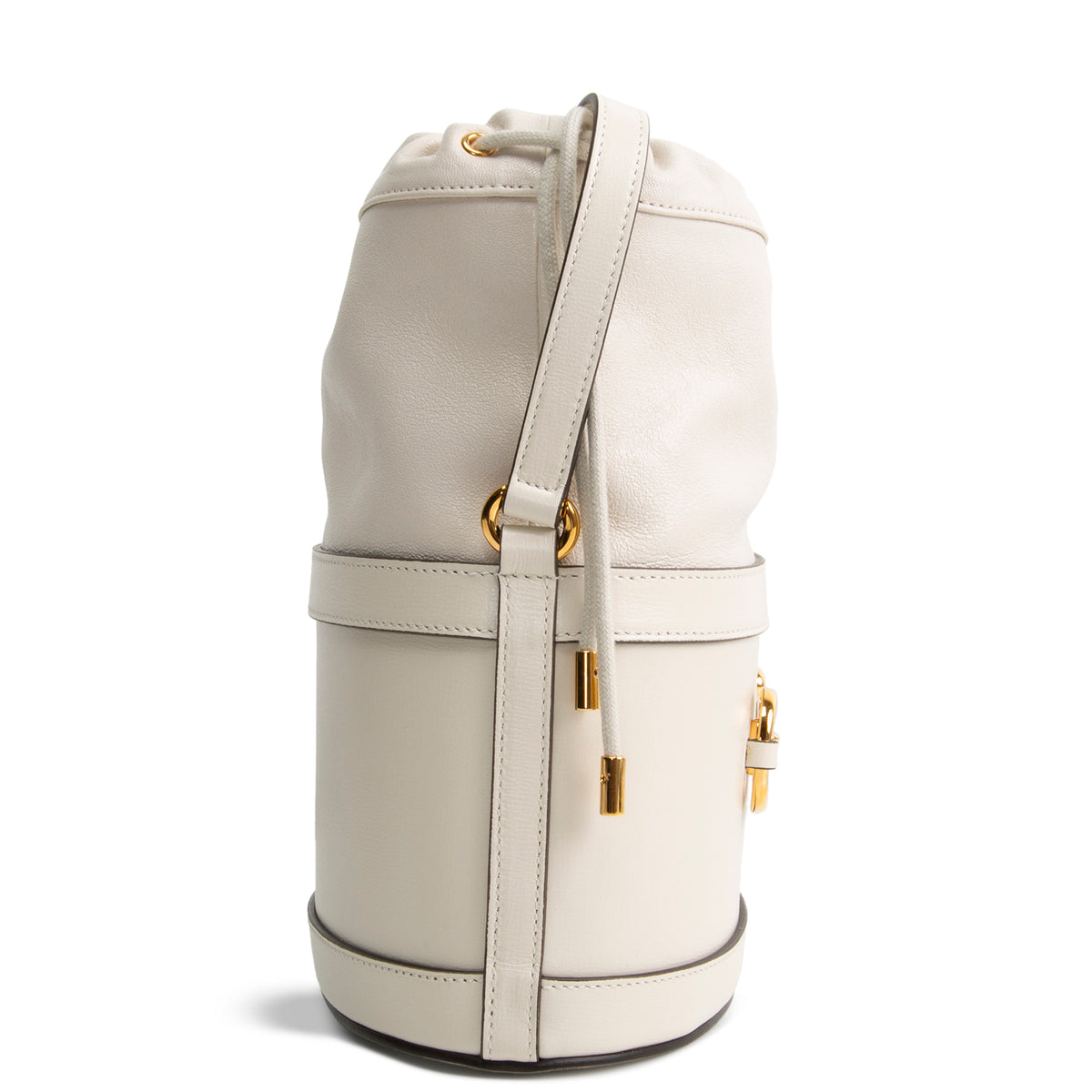 GUCCI Leather Horsebit Bucket Bag