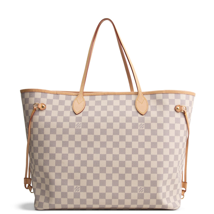 LOUIS VUITTON Damier Azur Neverfull GM w/ Pouch