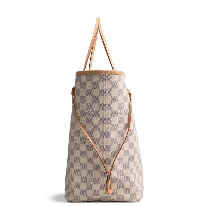 LOUIS VUITTON Damier Azur Neverfull GM w/ Pouch