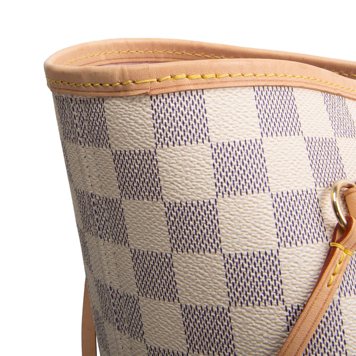 LOUIS VUITTON Damier Azur Neverfull GM w/ Pouch