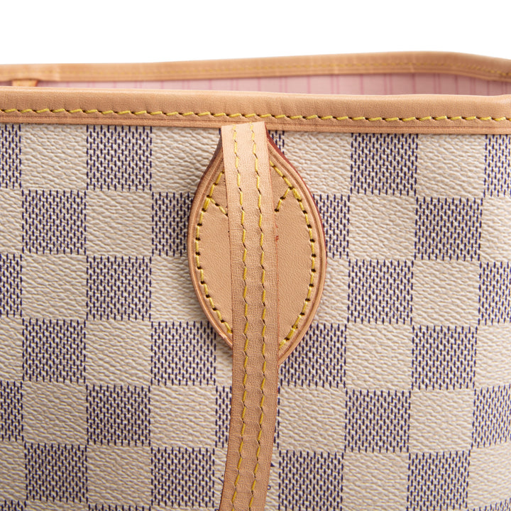 LOUIS VUITTON Damier Azur Neverfull GM w/ Pouch