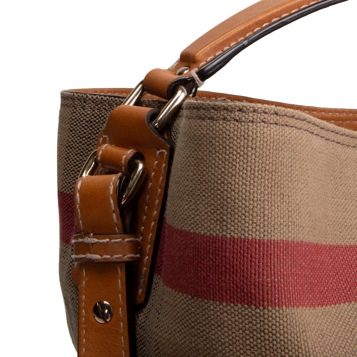 BURBERRY Exploded Check Top Handle Bag OUTLET FINAL SALE