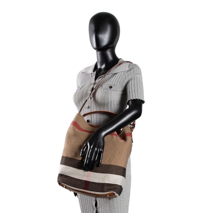 BURBERRY Exploded Check Top Handle Bag OUTLET FINAL SALE
