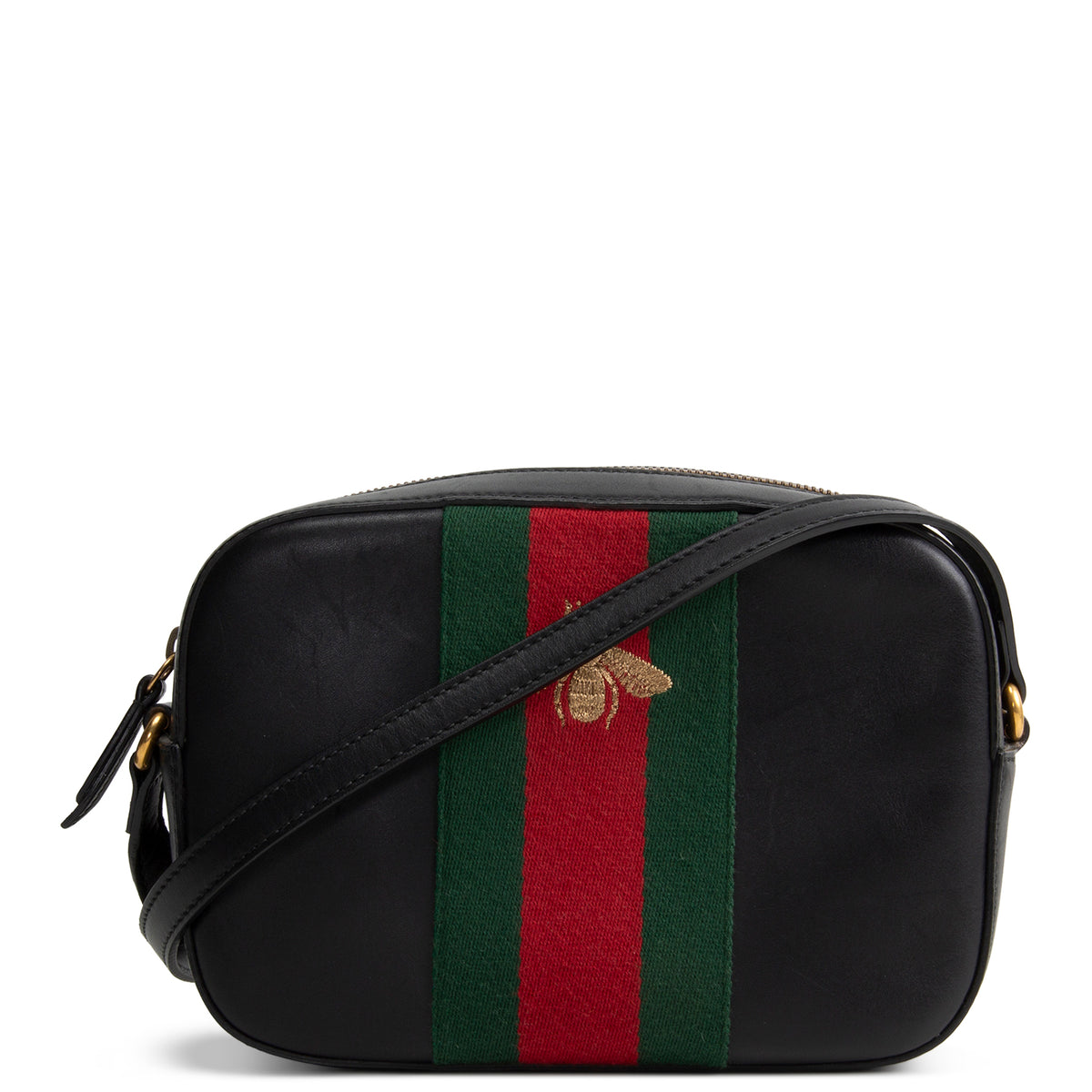 GUCCI Vintage Calfskin "Webby Bee" Camera Bag - Black OUTLET FINAL SALE
