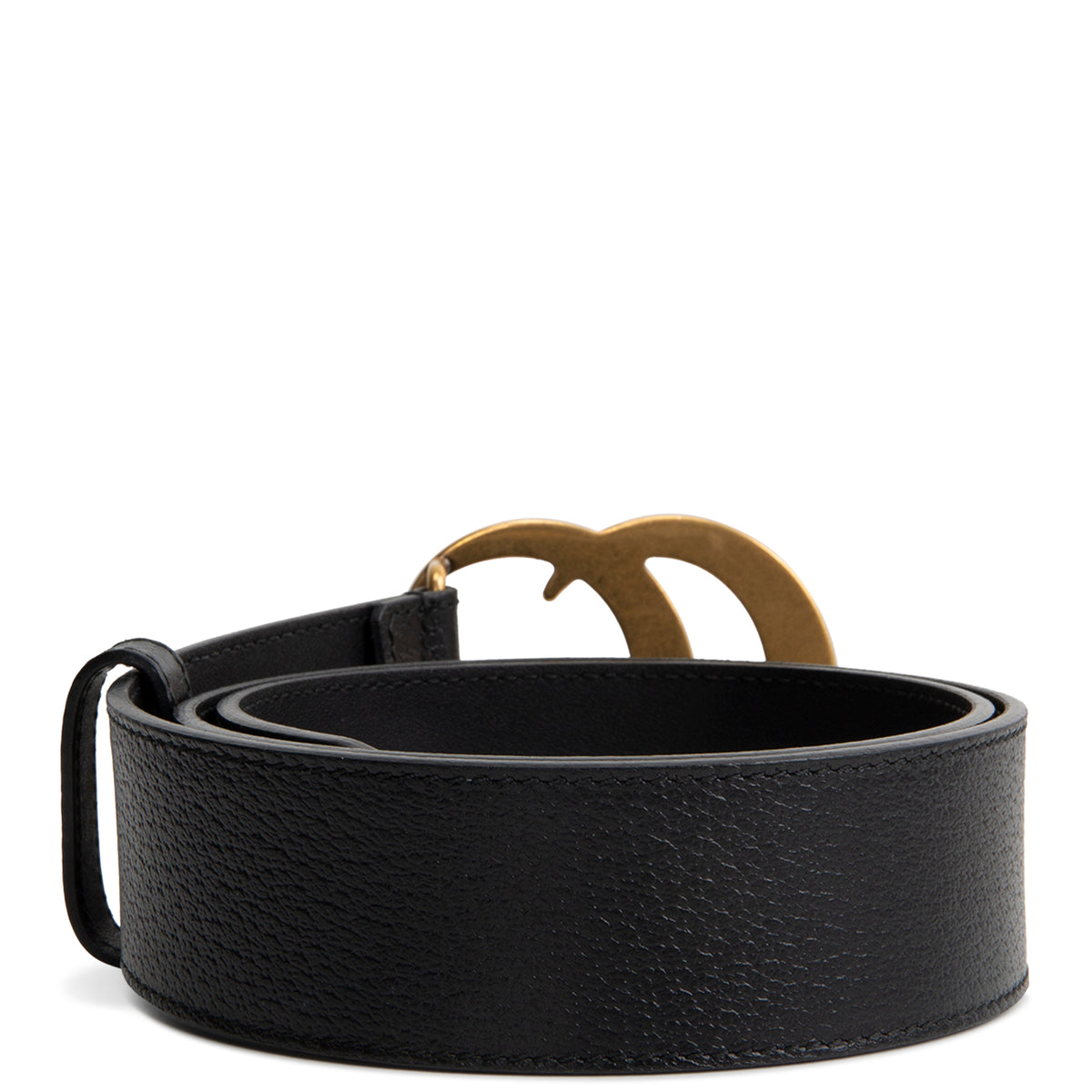 GUCCI GG Marmont - Black Leather Belt 40mm