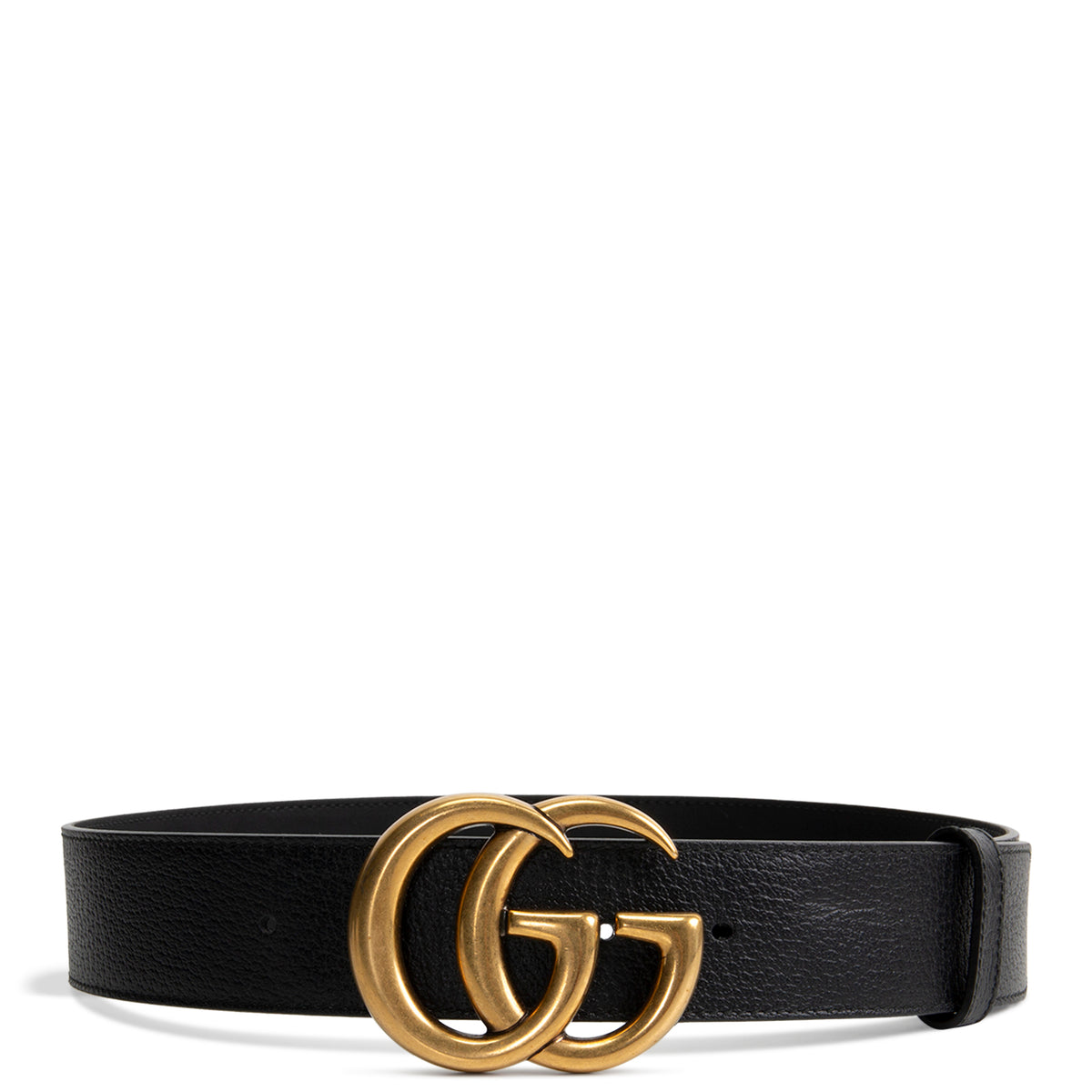GUCCI GG Marmont - Black Leather Belt 40mm