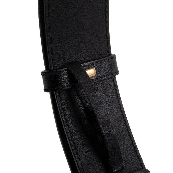 GUCCI GG Marmont - Black Leather Belt 40mm