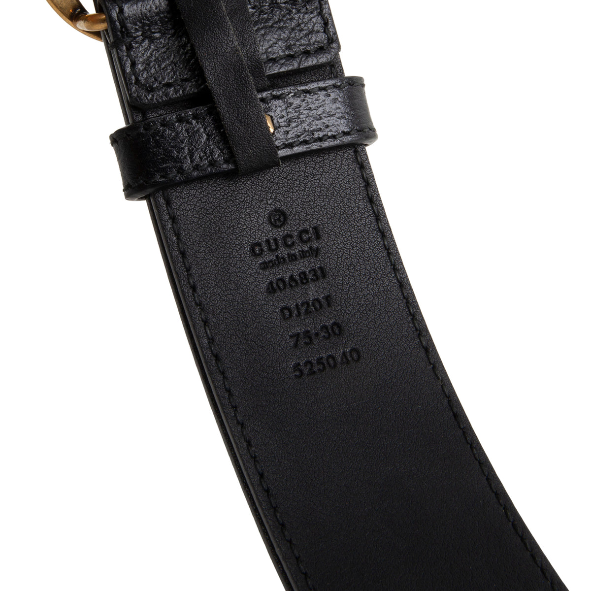 GUCCI GG Marmont - Black Leather Belt 40mm