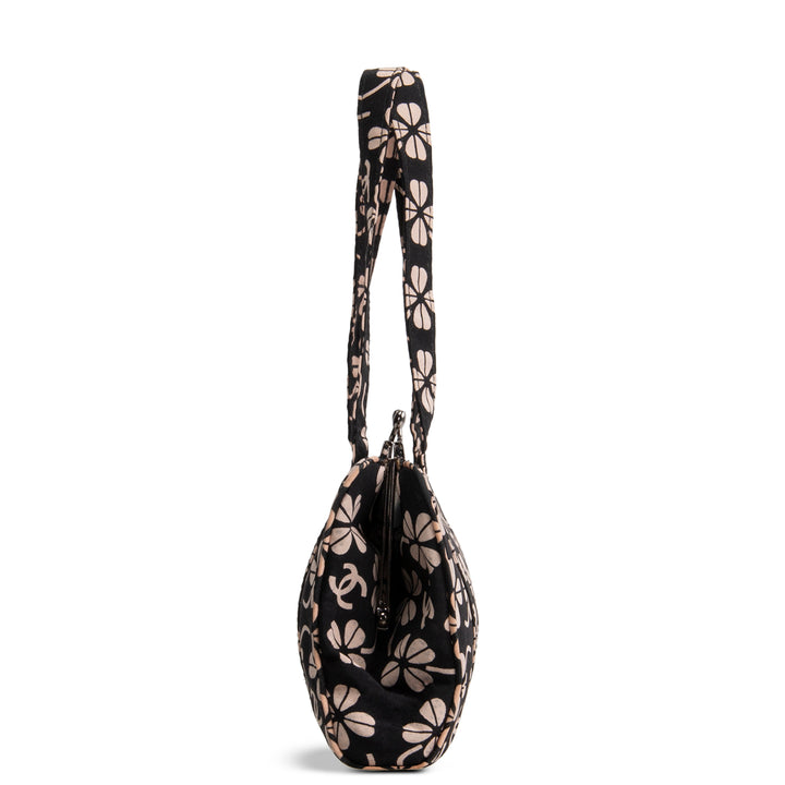 CHANEL Vintage Canvas CC Clover Clutch - Black