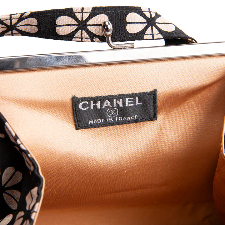 CHANEL Vintage Canvas CC Clover Clutch - Black