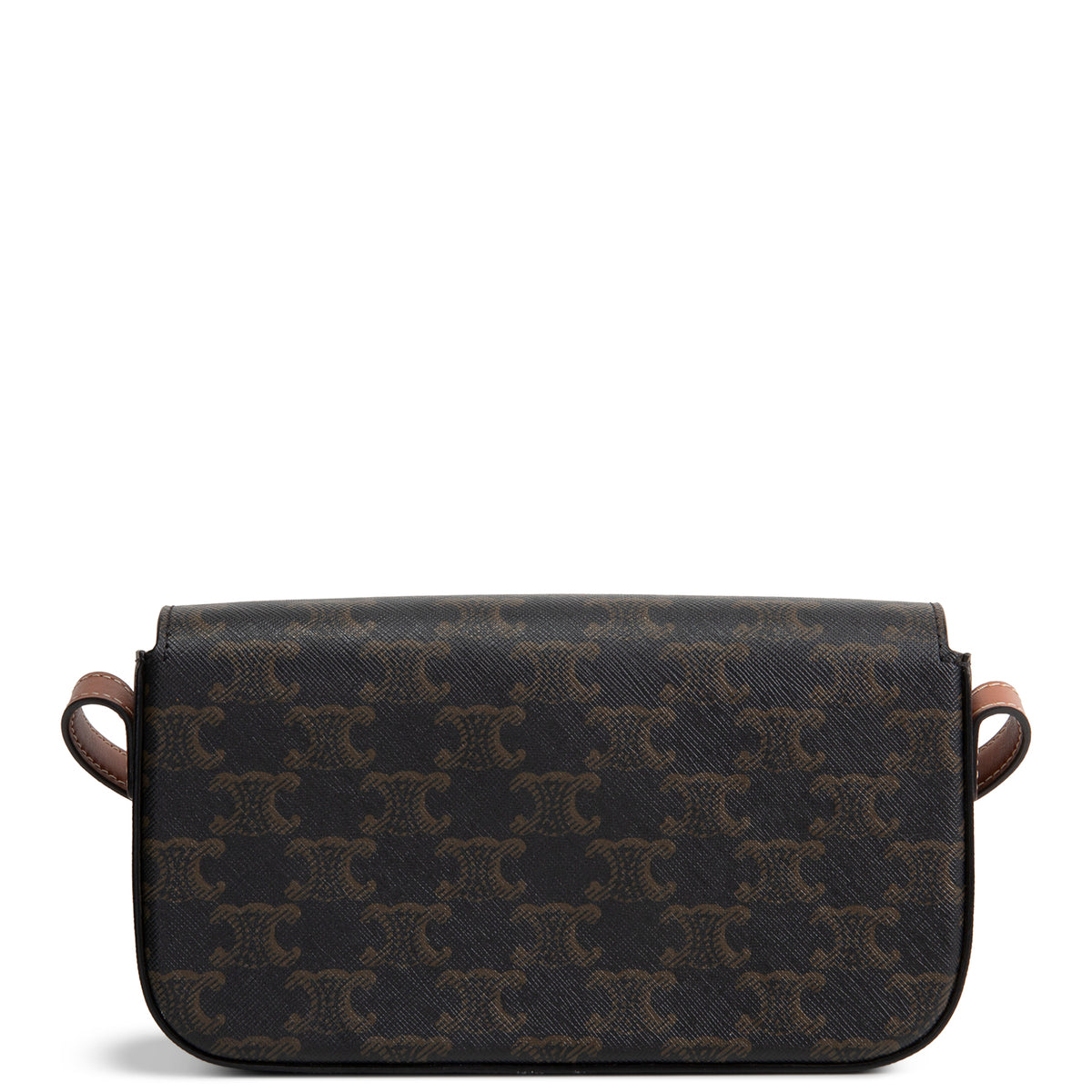 CELINE Canvas Calfskin Triomphe Shoulder Bag