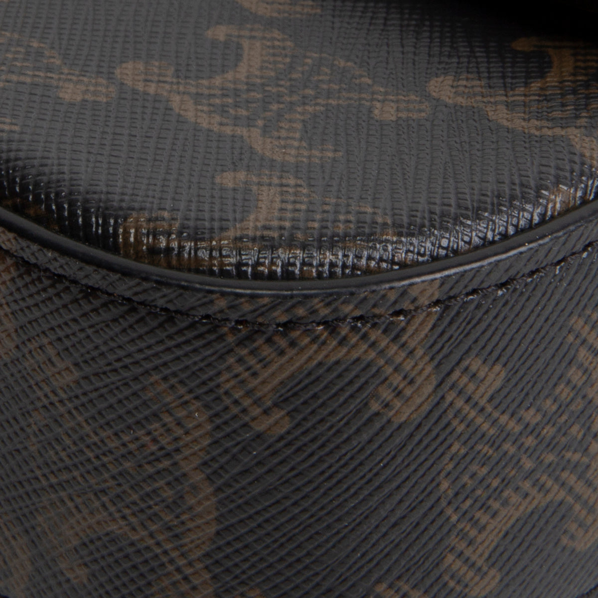 CELINE Canvas Calfskin Triomphe Shoulder Bag