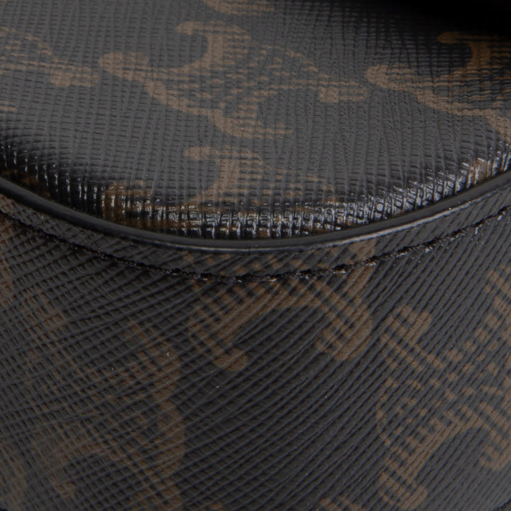 CELINE Canvas Calfskin Triomphe Shoulder Bag