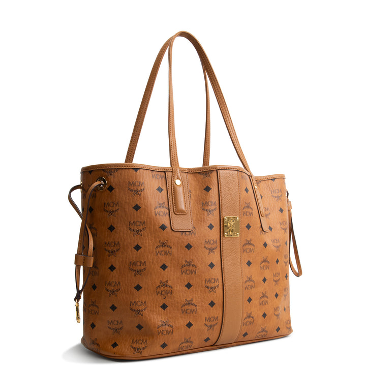 MCM Visetos Liz Tote - Cognac