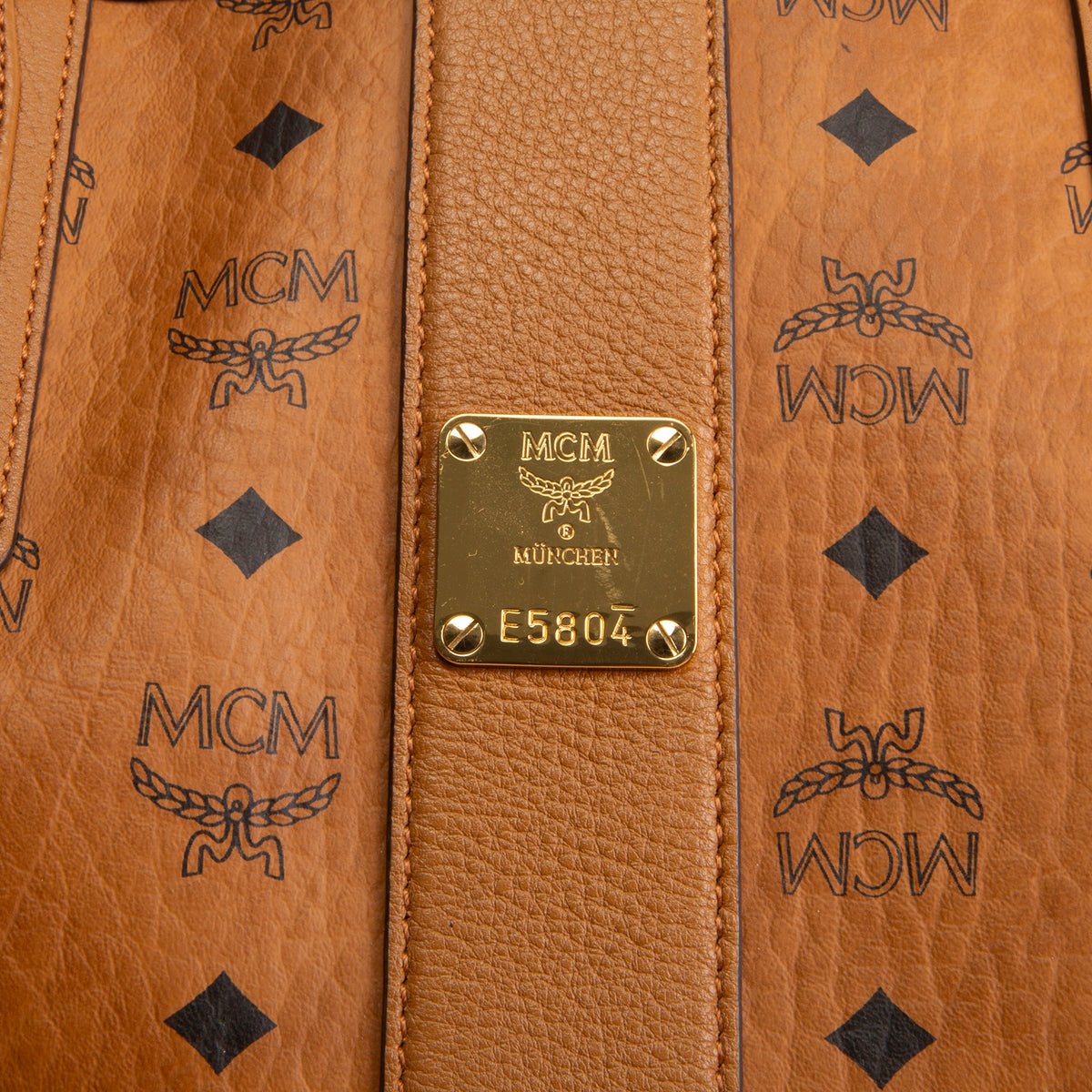 MCM Visetos Liz Tote - Cognac